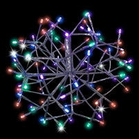 20" Multicolor Shimmering Sphere - Silver Frame