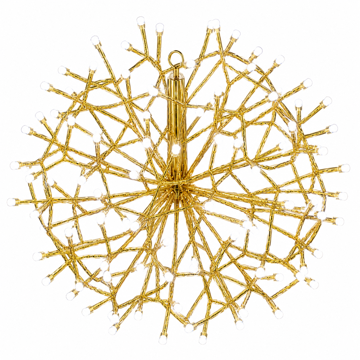 20" Warm White Shimmering Sphere - Gold Frame