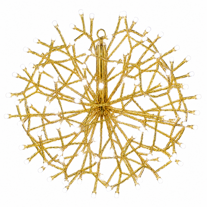 20" Warm White Shimmering Sphere - Gold Frame