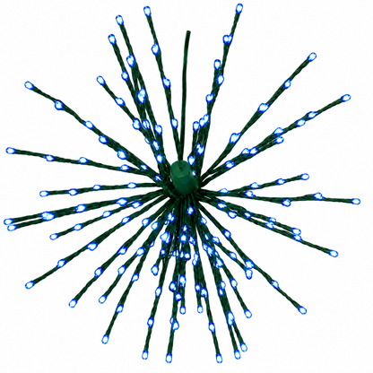 24" Blue LED Spritzer - Twinkle - Green Frame — view 1
