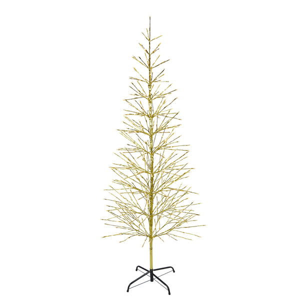 4' Twig Tree - Gold Wrap - Warm White Twinkle