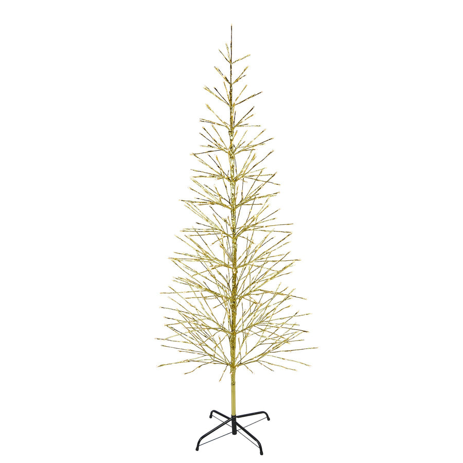 4' Lighted Twig Tree - Warm White - Gold 4'- Warm White- Gold
