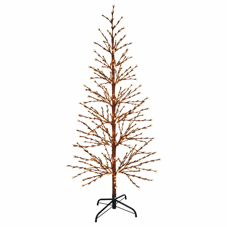 5.5' Lighted Twig Tree - Warm White - Red