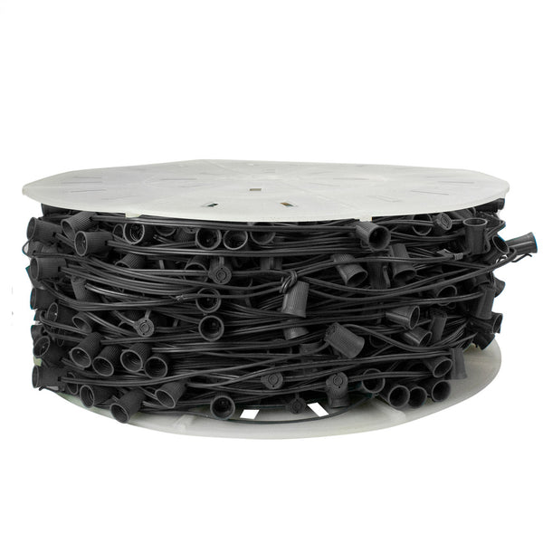 Black C9 Socket Wire - 12" Spacing - 500' Spool