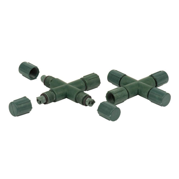 4 Way Coax Splitter - FestivePro Coaxial Connection - Green