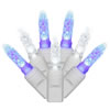 Premium Icicle Lights M8 Faceted - Blue/Pure White - 70 Lights