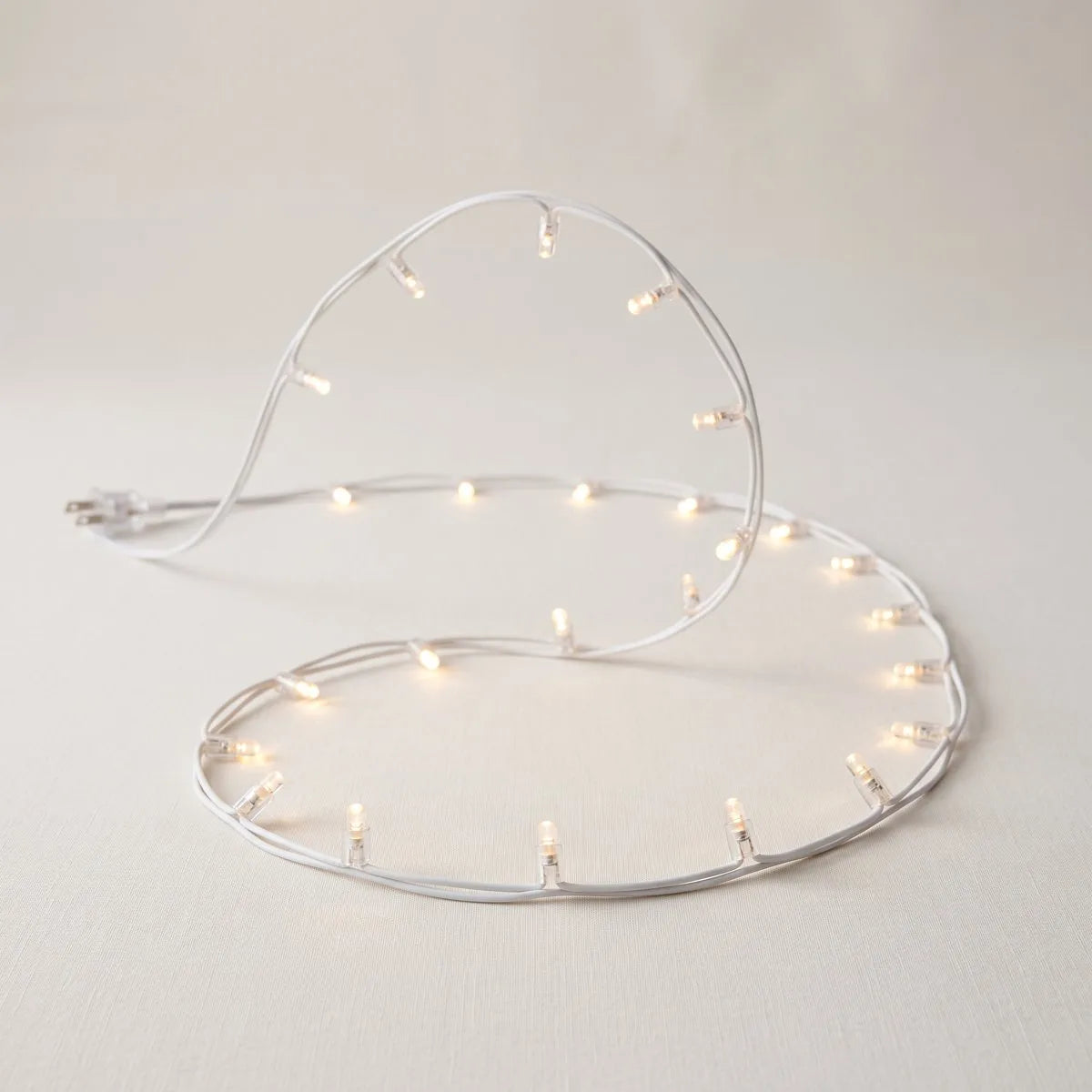 8' Warm White 5MM Socket Drop - White Wire 8'- White