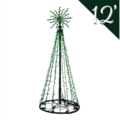 12′ Tree of Lights – Green