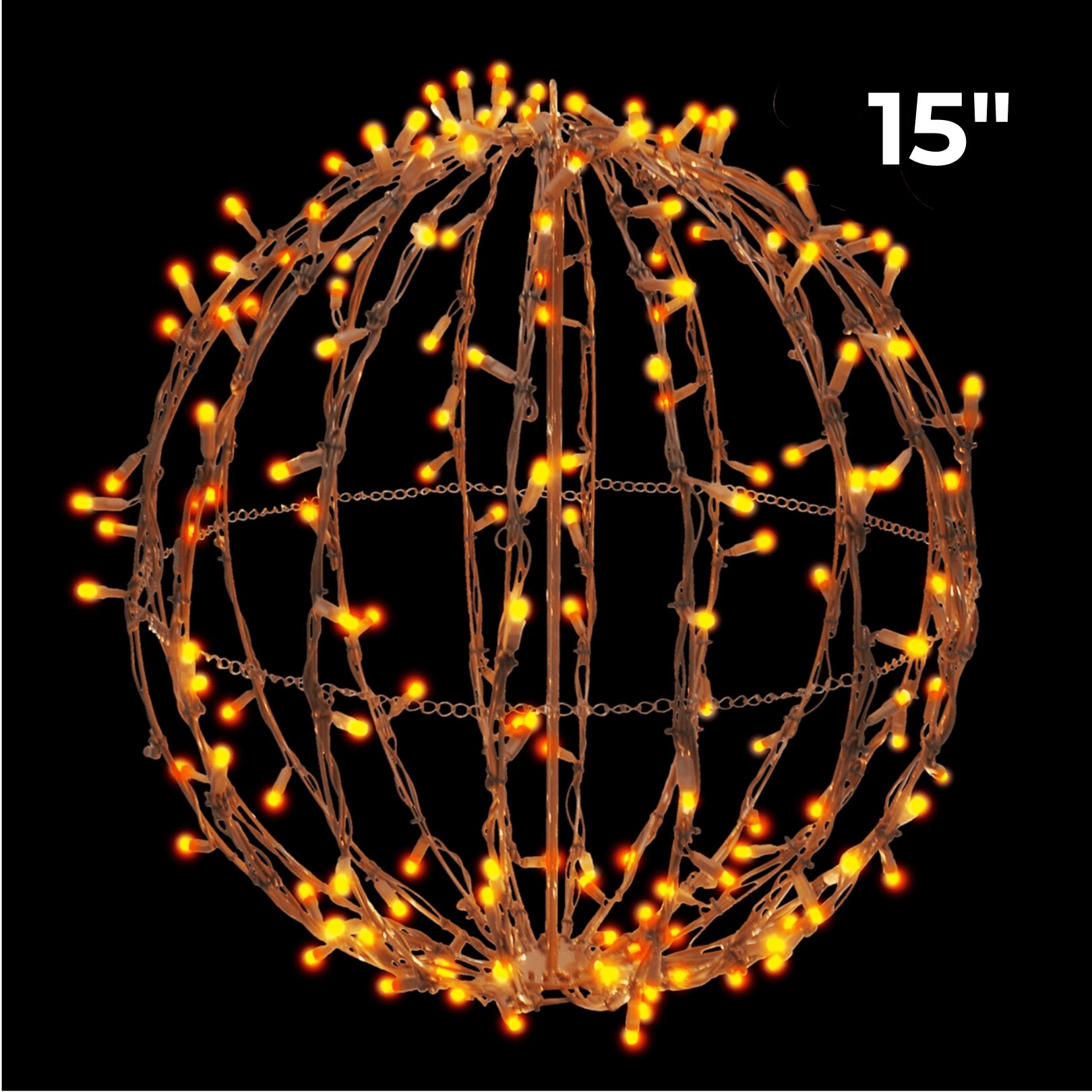 15″ Foldable Brown Sphere – Orange
