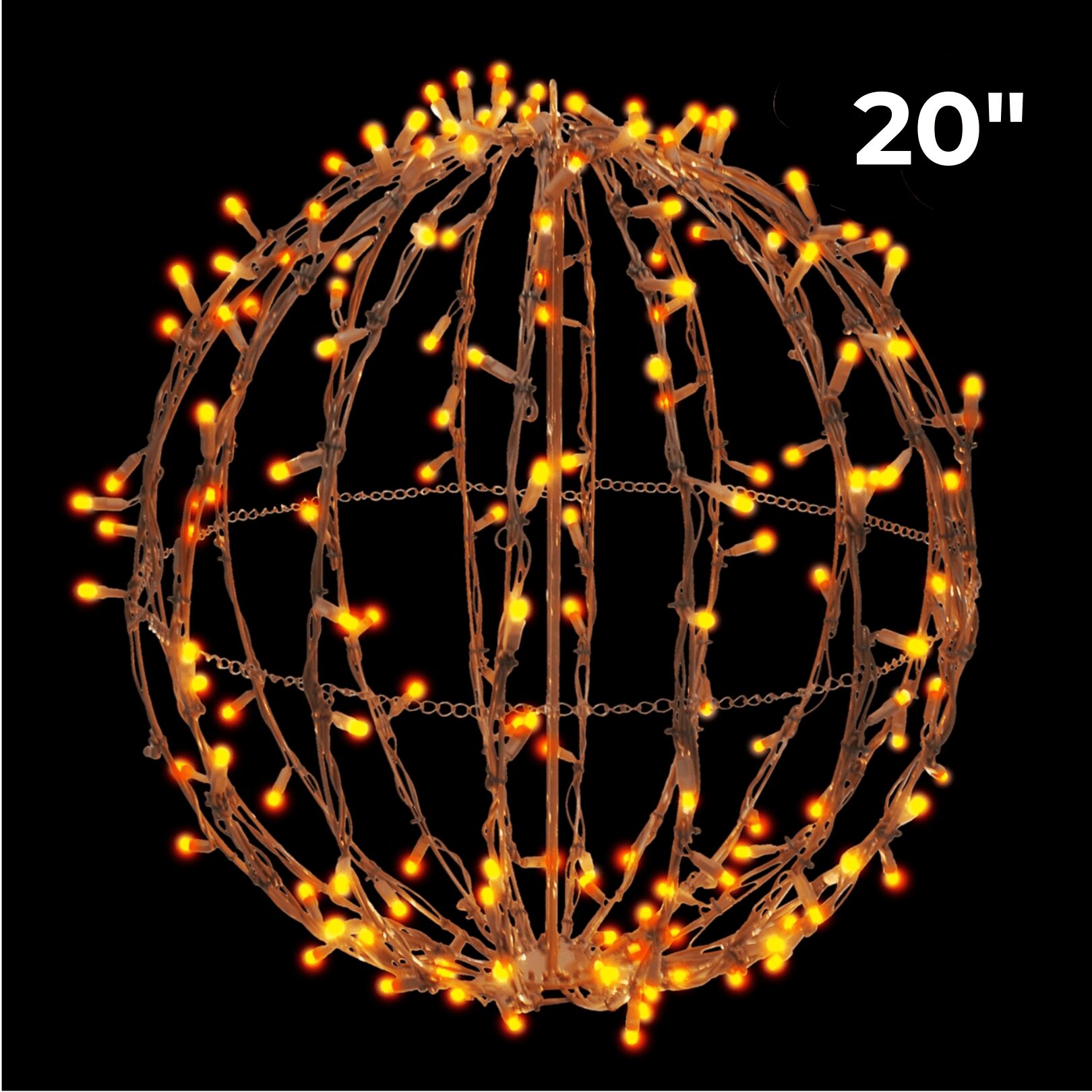 20″ Foldable Brown Sphere – Orange