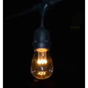 30.5' led vintage patio light strand 15 bulbs 24" spacing