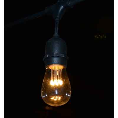 30.5' led vintage patio light strand 15 bulbs 24" spacing