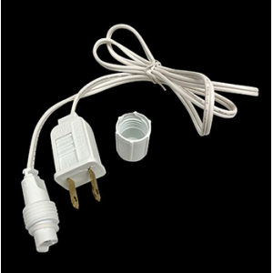 36" coaxial power cord white