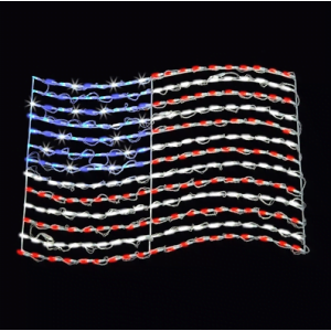 40" american flag wire frame display