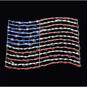 40" american flag wire frame display
