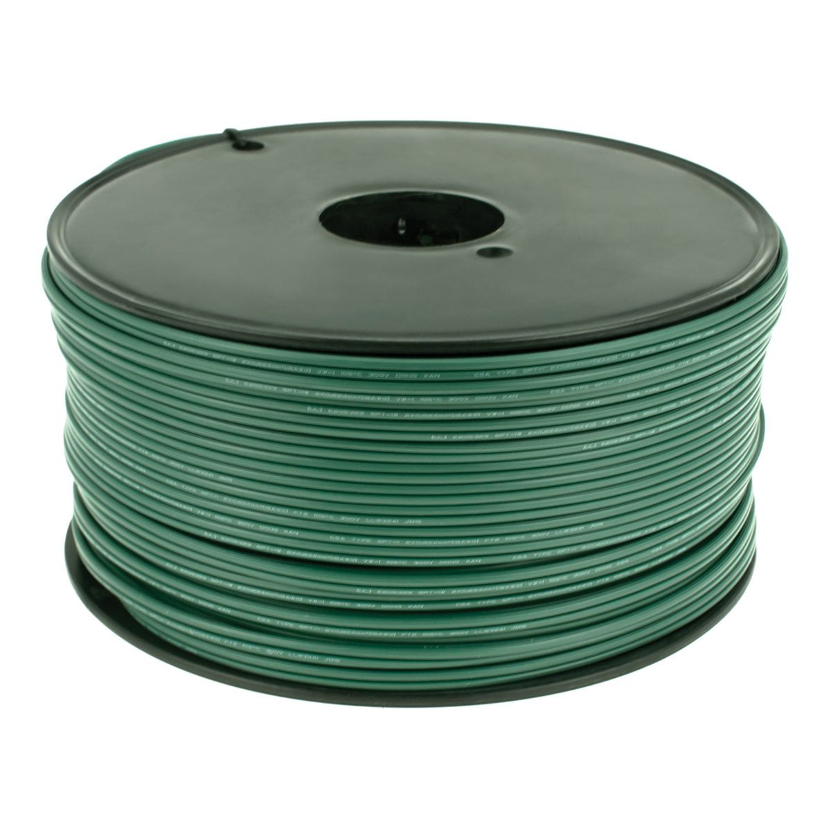 Green Zip Wire (Lamp Cord) – SPT-1 – 250′ Reel (No Sockets/Plugs)
