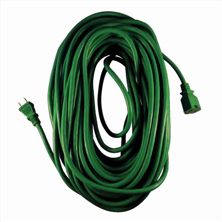 20′ 2-Prong Extension Cord - Green - Lights For Decorators