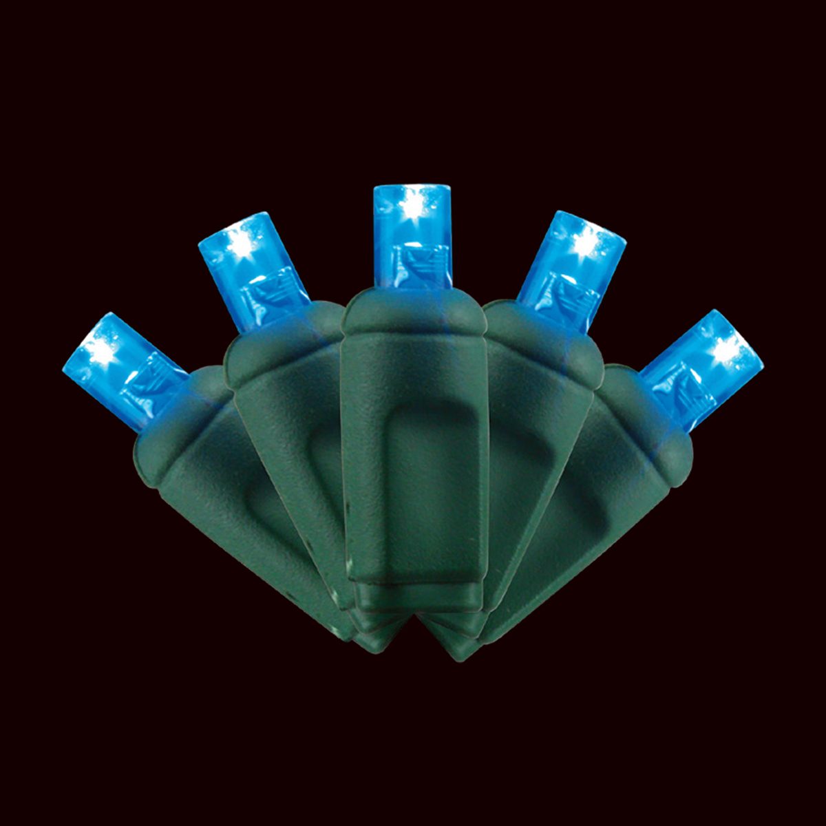 50 Light Coaxial 5MM Light Set – Blue – 6″ Spacing
