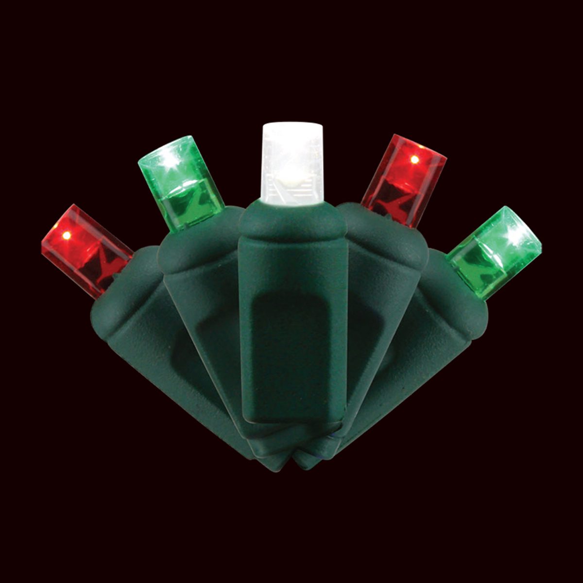 50 Light 5MM Light Set (Balled) – Red, Green & White Frost