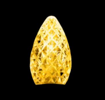 LED C7 Bulb – Transparent, Faceted – Yellow