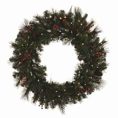 36 noel wreath warm white