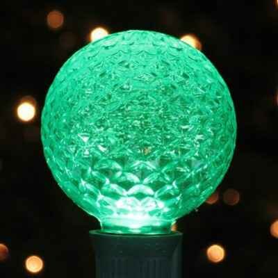 g50 faceted bulb green