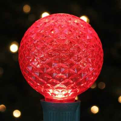 g50 faceted bulb red
