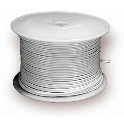 white cord 18awg 250 ft reel no sockets plugs