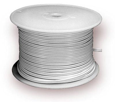 White Zip Wire (Lamp Cord) – SPT-1  – 250′ Reel (No Sockets/Plugs)